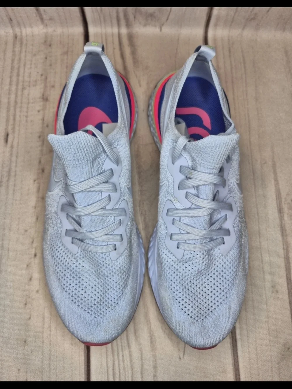 Nike Epic React Flyknit 2 Hydrogen Blue Men's Size 12 Shoes 8-Bit